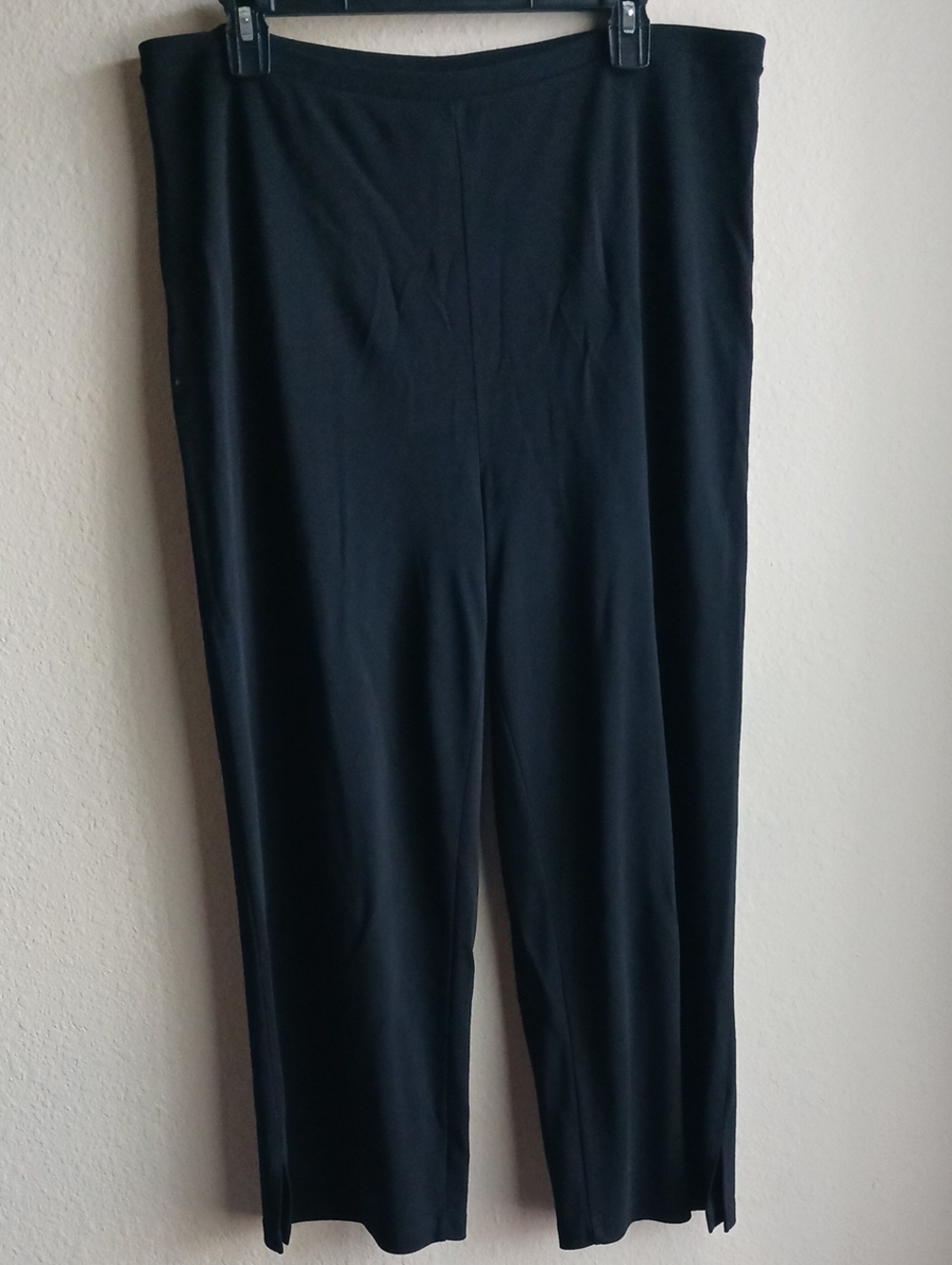 Casual Corner Black Straight-Leg Pull-On Pants XL Short